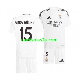 Camisolas de futebol Real Madrid Arda Guler 15 Criança Equipamento Principal 2024/25 Manga Curta